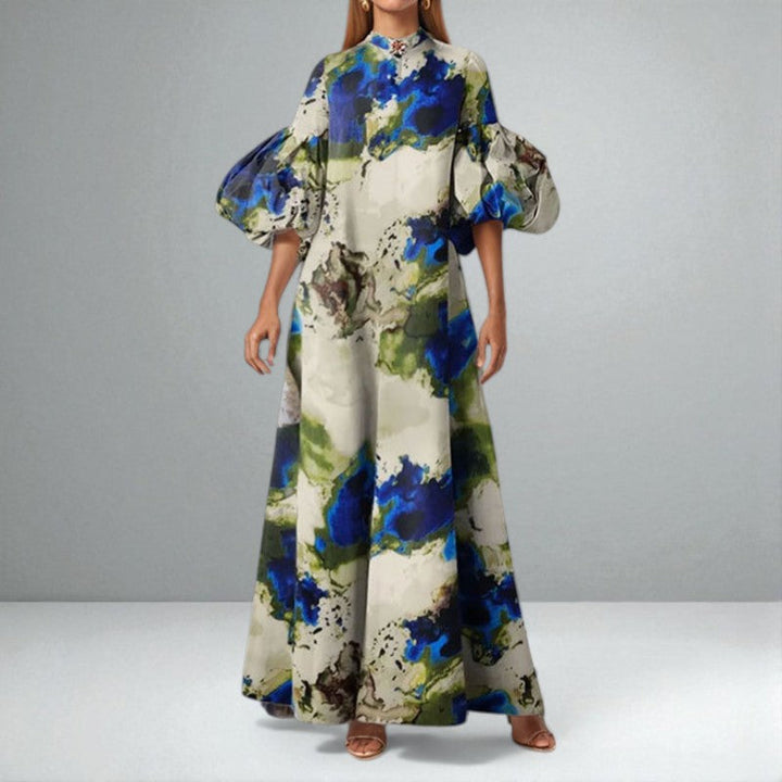 Fenning™ | Elegant Watercolor Maxi Dress