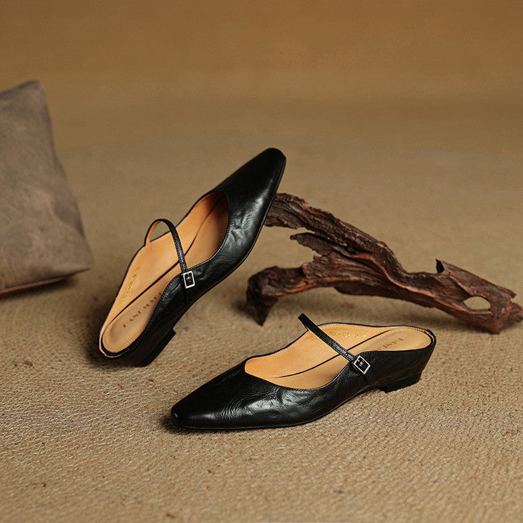 Thea Genuine Leather Mules