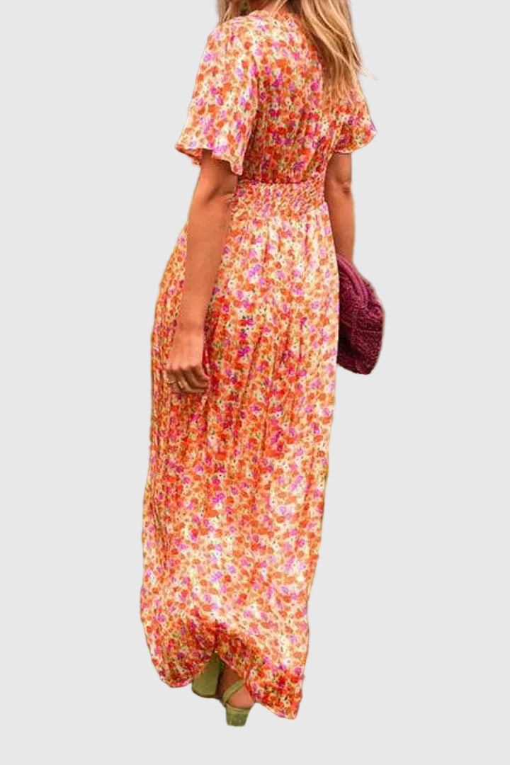 Faith | Elegant Long Dress with Flowers