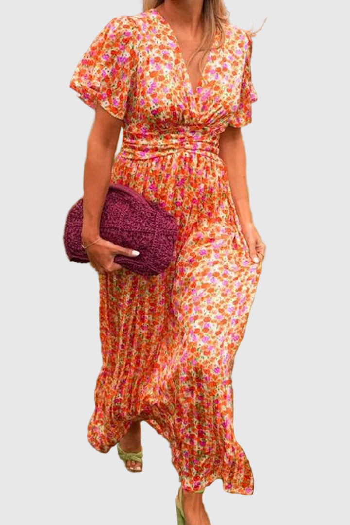 Faith | Elegant Long Dress with Flowers
