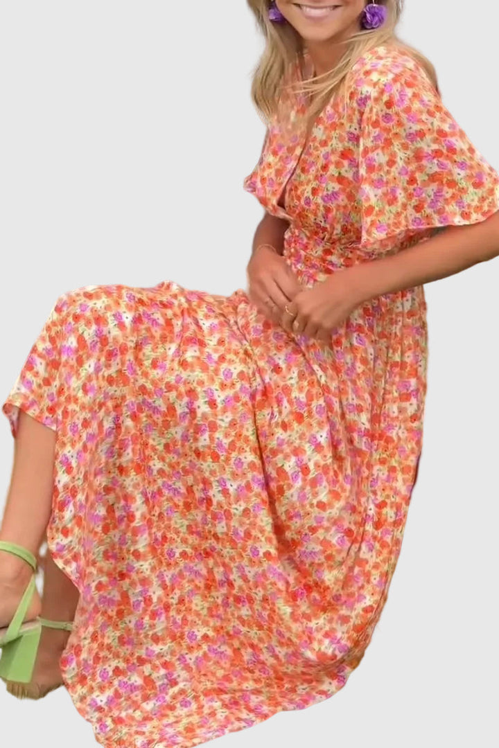 Faith | Elegant Long Dress with Flowers