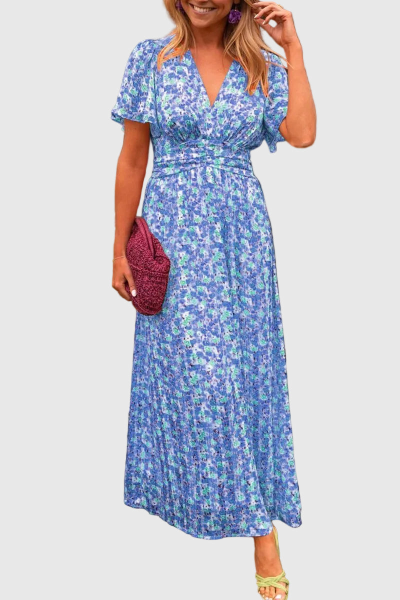 Faith | Elegant Long Dress with Flowers