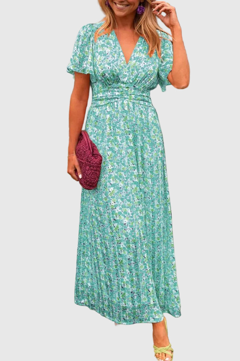 Faith | Elegant Long Dress with Flowers