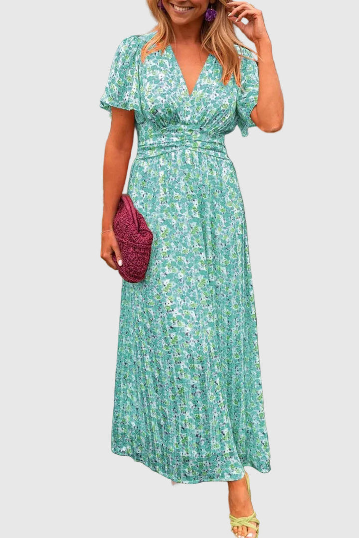 Faith | Elegant Long Dress with Flowers