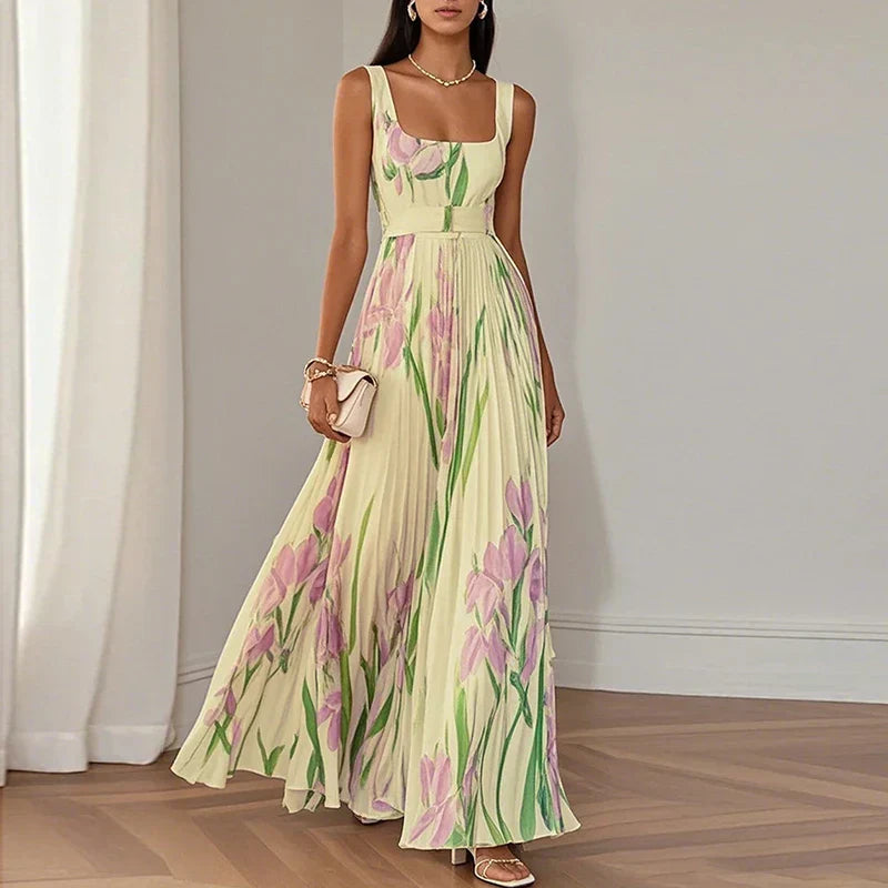 Oriah™ | Floral maxi dress with A-line