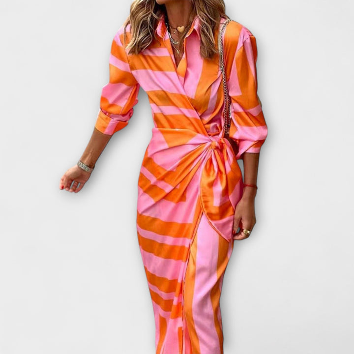 Klarisa - Striped Midi Dress