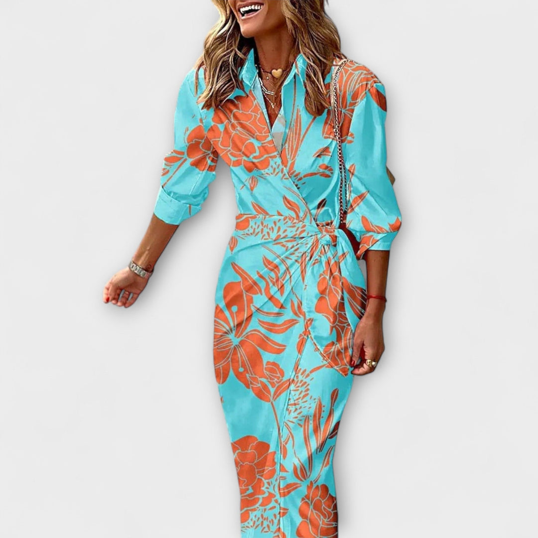 Klarisa - Striped Midi Dress