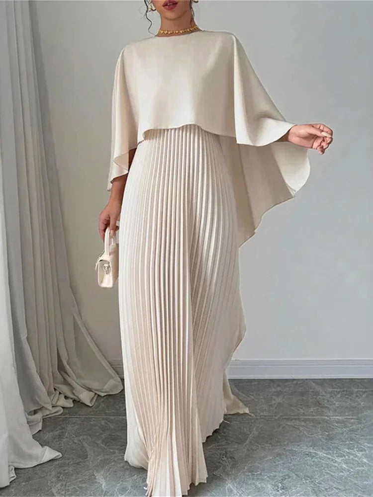 Pleated maxi dress