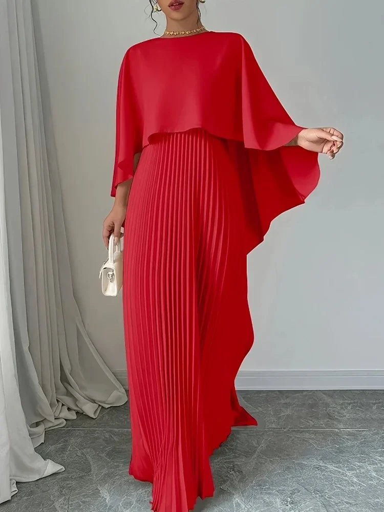 Pleated maxi dress