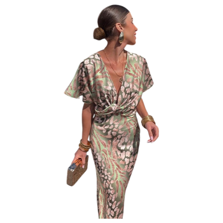 Fleur™ | Elegant Wrap Maxi Dress