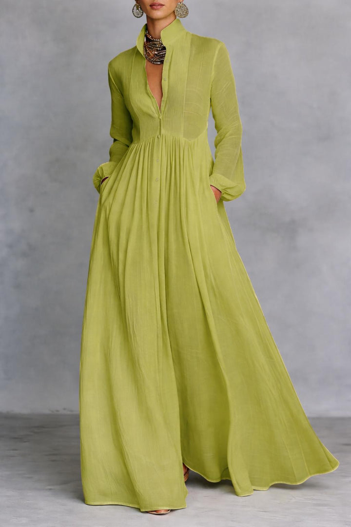 Serena™ | Maxi dress with front buttons