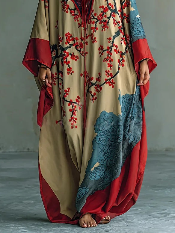 Skylar™ | Elegant Batwing Print Dress
