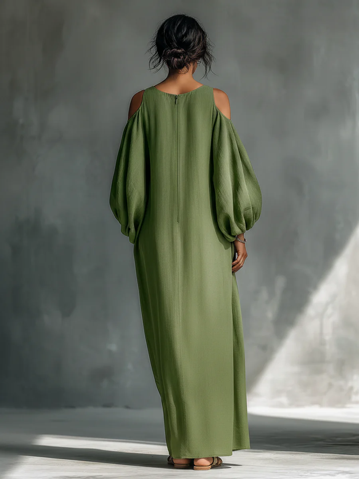 Sofia™ | Elegant Puff Sleeve Maxi Dress