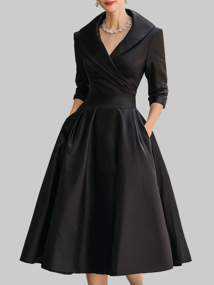 Maya™ | Satin midi dress