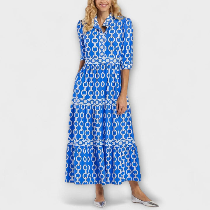 Stavroula | Midi Dress With Chain Pattern