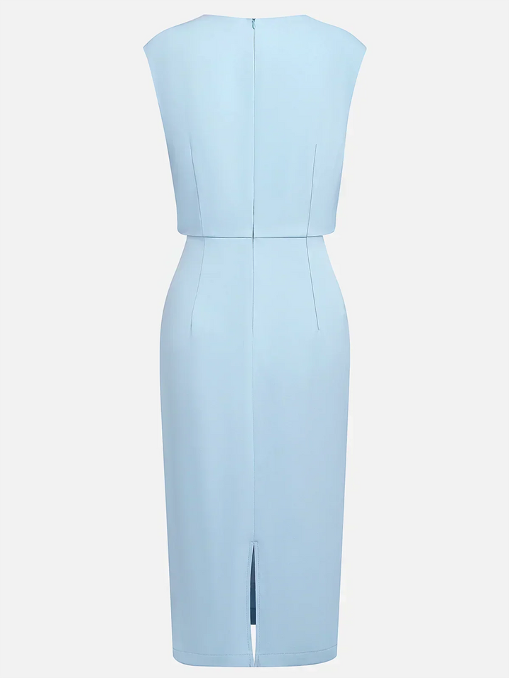 Valentina™ | Midi dress with side draping and sophisticated charm