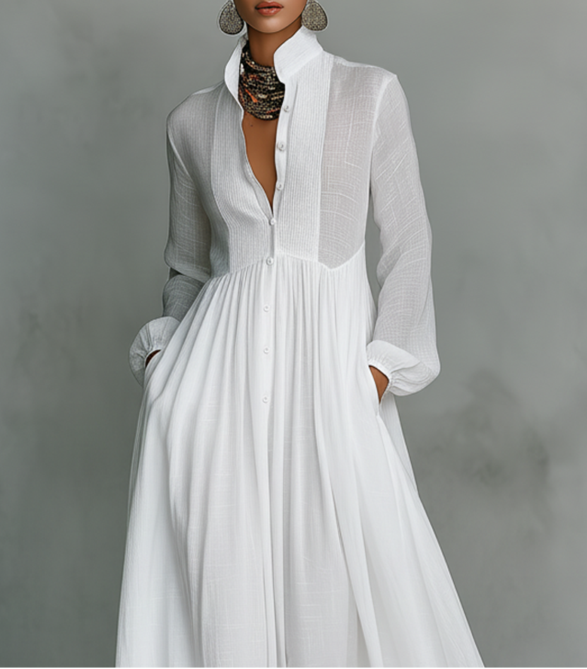 Serena™ | Maxi dress with front buttons