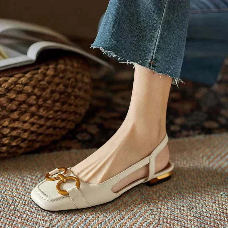 CAMILA | ORTHOPEDIC LEATHER BUCKLE SANDALS