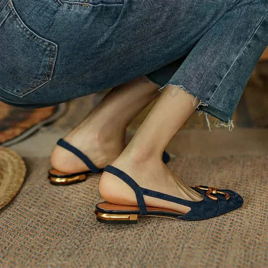 CAMILA | ORTHOPEDIC LEATHER BUCKLE SANDALS