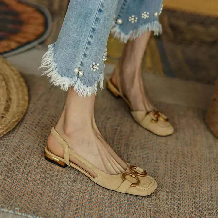 CAMILA | ORTHOPEDIC LEATHER BUCKLE SANDALS