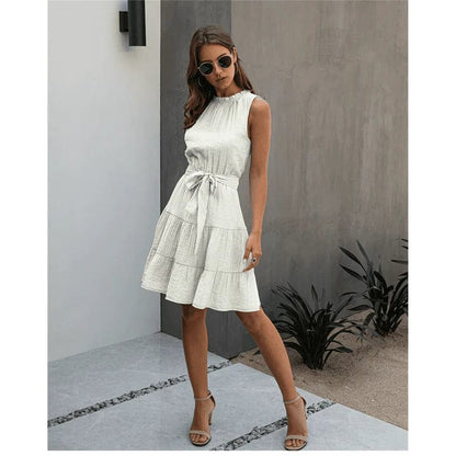 Jill™ - Chique Korte Ibiza Jurk Wit