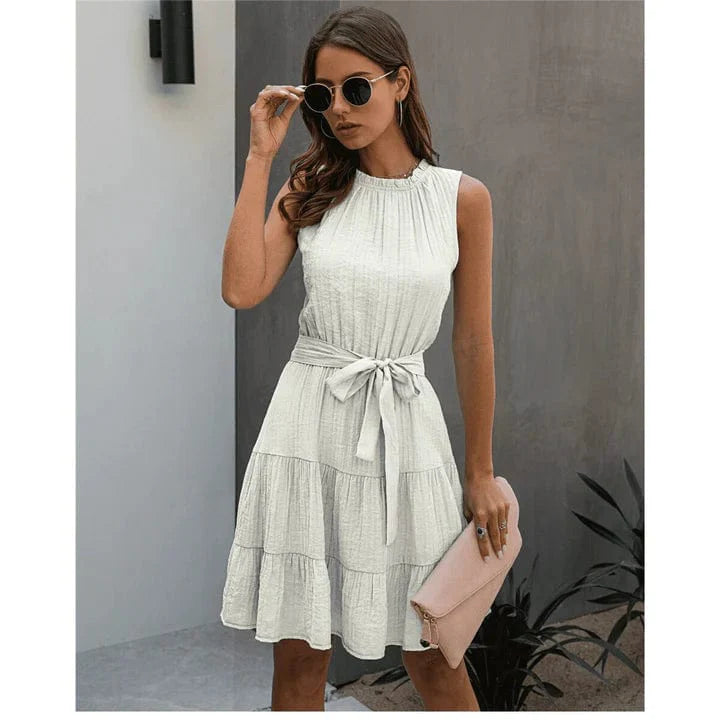 Jill™ - Chique Korte Ibiza Jurk Wit