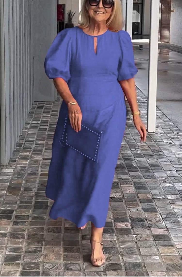 Carla™ - Elegant Puff-Sleeve Dress