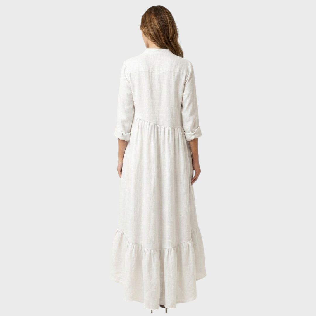 Zille - Casual ruffled linen maxi dress