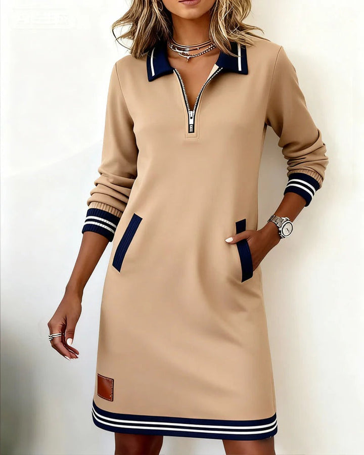 Honora | Chic cotton dress with long sleeves