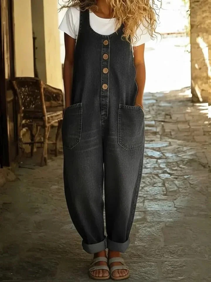 Saylor | Vintage Washed Cotton Denim Overalls