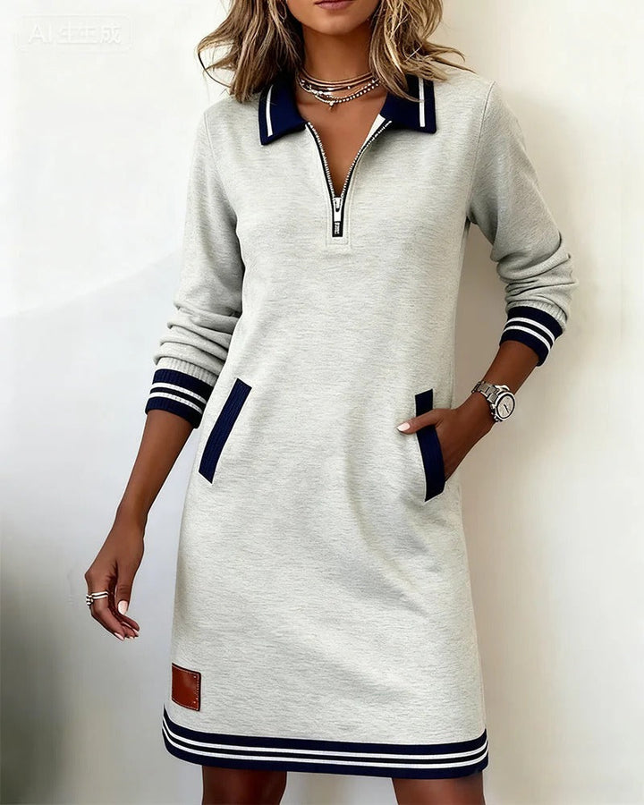 Honora | Chic cotton dress with long sleeves