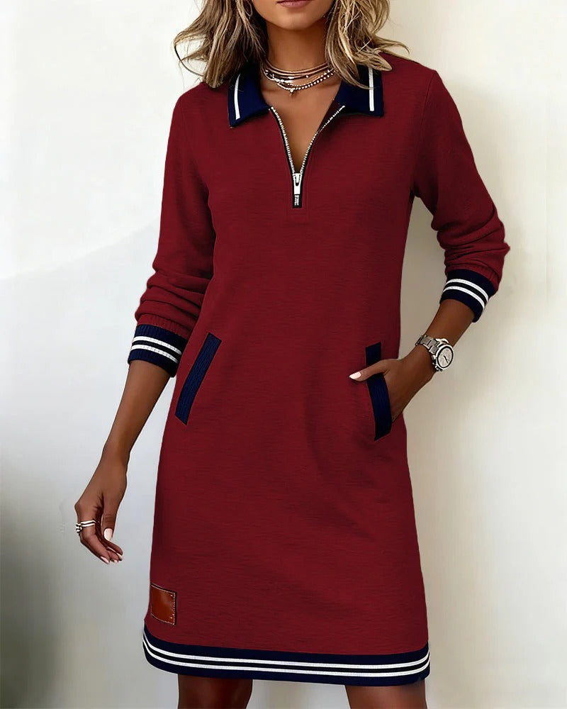 Honora | Chic cotton dress with long sleeves