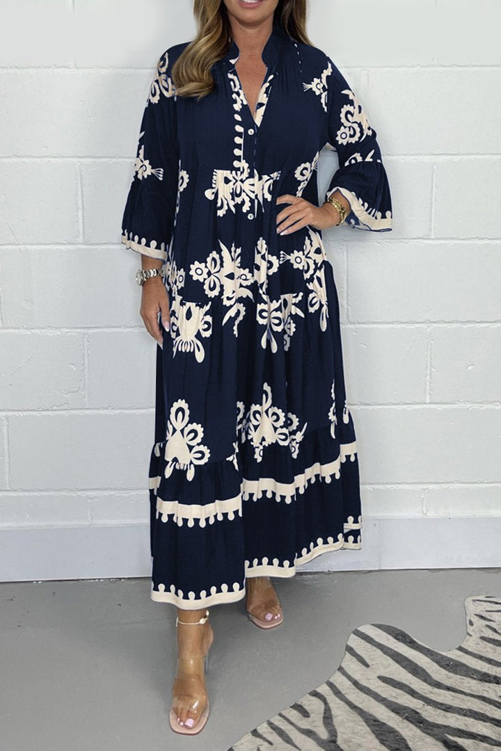 Aisling | Long maxi dress with print