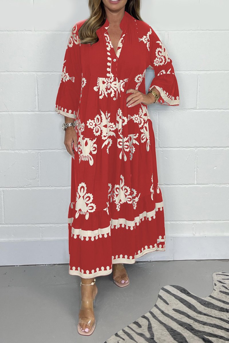 Aisling | Long maxi dress with print