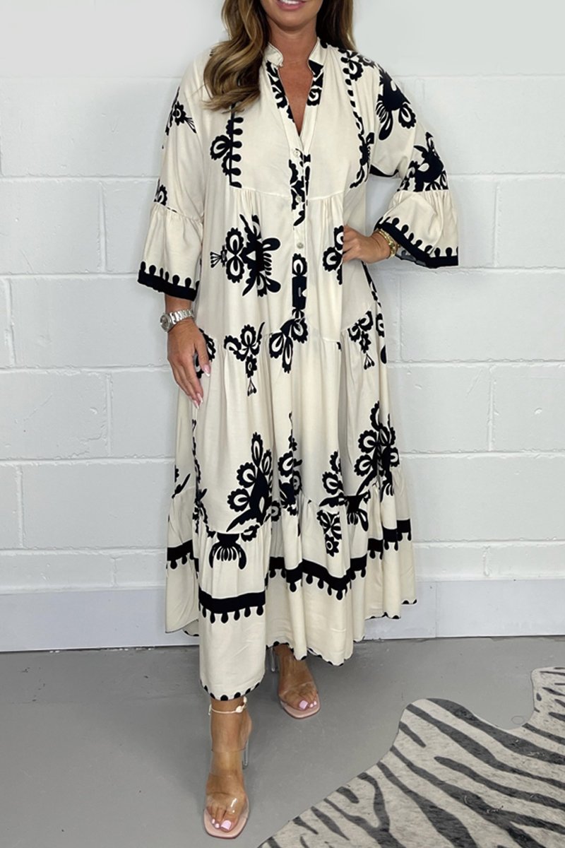 Aisling | Long maxi dress with print