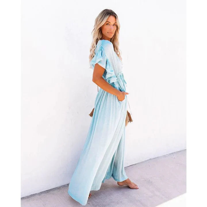 Noor™ Maxi Lichtblauwe Ibiza Jurk