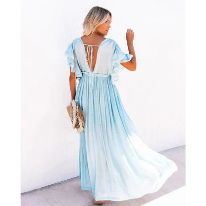 Noor™ Maxi Lichtblauwe Ibiza Jurk