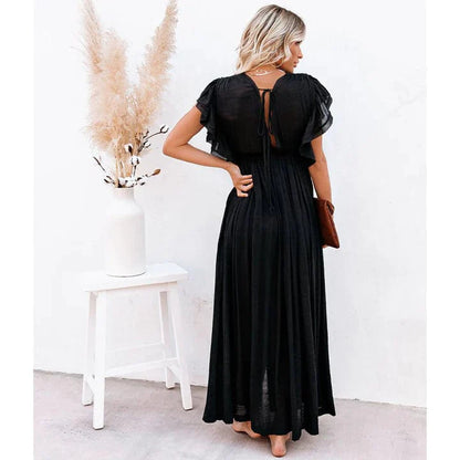 Feline™ Maxi Zwarte Ibiza Jurk