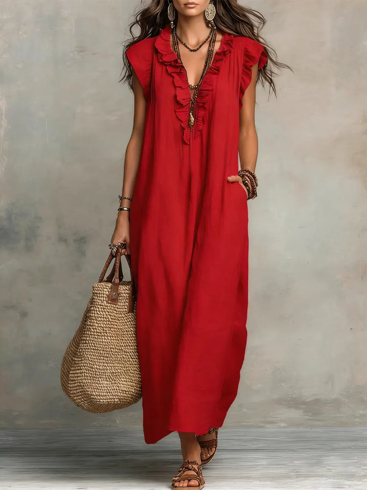 Carmela™ – Long Dress with Ruffles