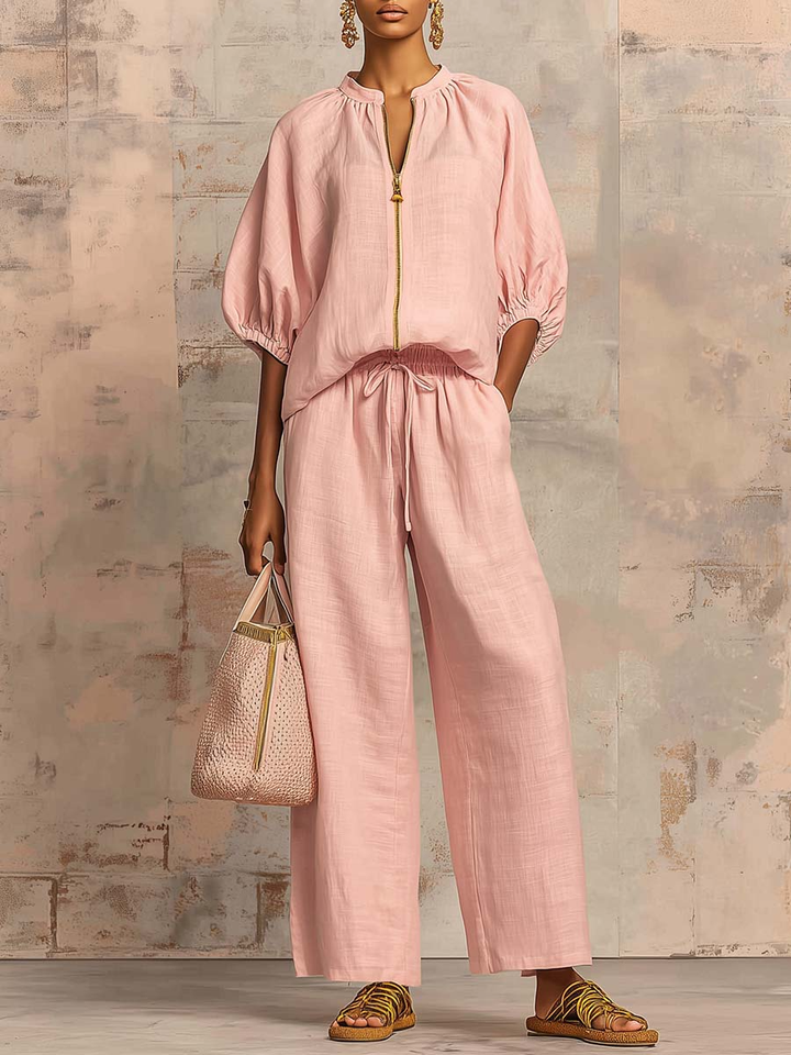 Enrichetta™ – Casual Chic Set with Blouse and Pants