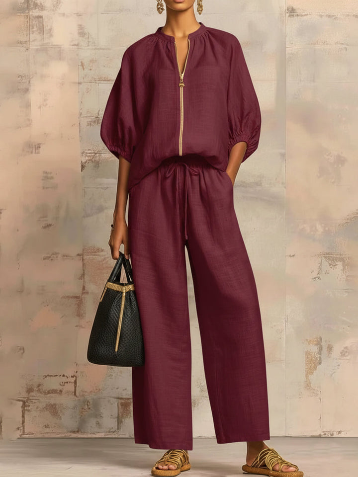 Enrichetta™ – Casual Chic Set with Blouse and Pants
