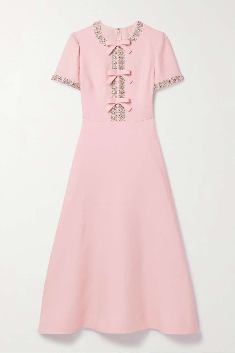Zoe Dress with Bow and Crystal Embellishments